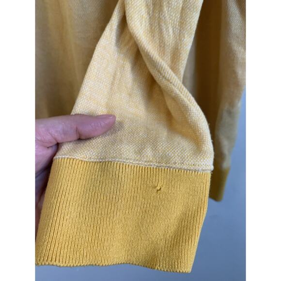 Bugatchi Vomo Men’s Sweater 75% Silk 15% Cotton 10% Cashmere Pullover Yellow XXL - Picture 4 of 10